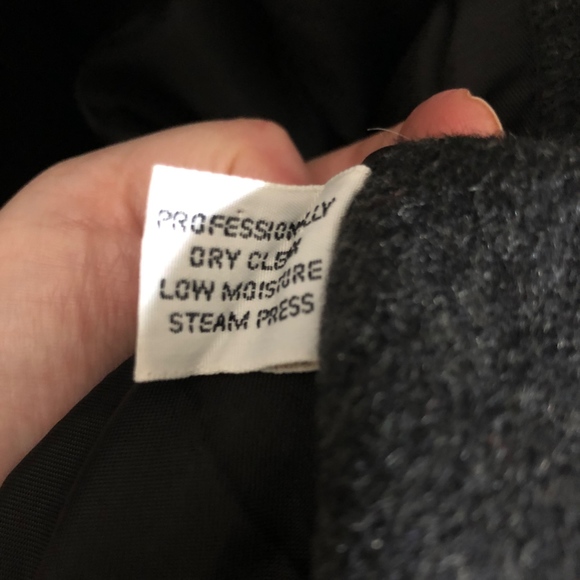 Long Coat Gray 100% Wool Size Large Unbranded EUC - Picture 8 of 8